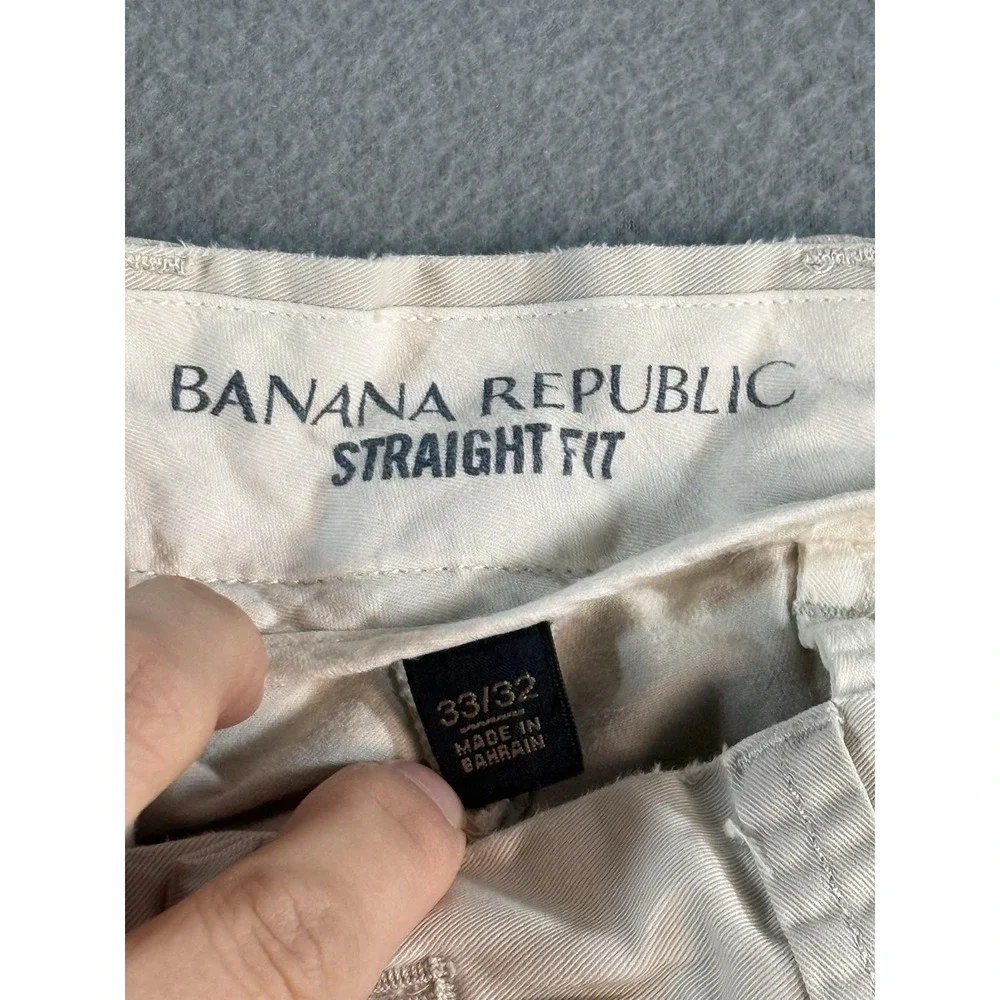 Banana Republic Pants Mens 33x32 Beige Regular Fit Chino Straight Casual
